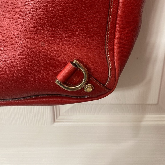Gucci Deep Red Leather with Interior Logo Rim Tote - Picture 7 of 12